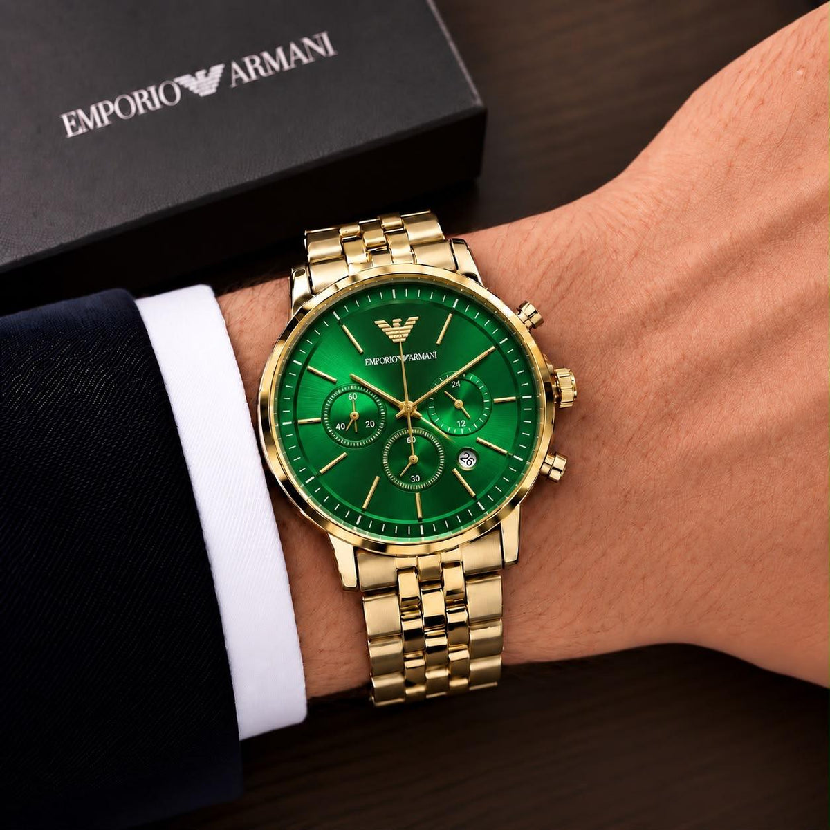 Men's Chronograph Stainless Steel Wrist Watch