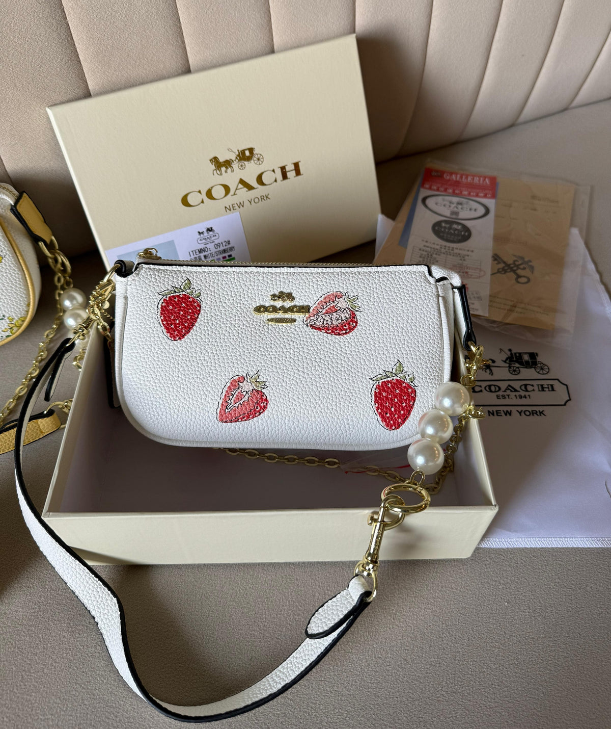 COACH Nolita 19 Strawberry Shoulder Bag — Replica